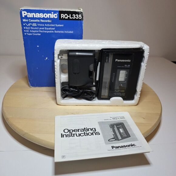 Vintage Panasonic Mini Casette Recorder RQ-L335 Voice Activated Untested In Box - Picture 1 of 6
